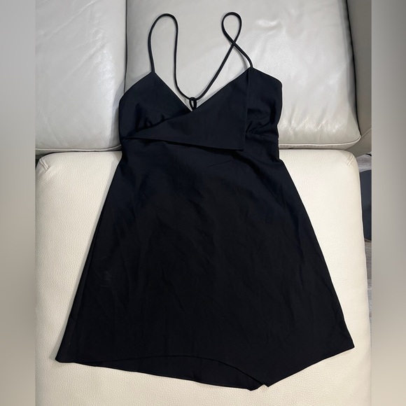 NWT - Zara Women’s Asymmetric Strappy Mini Dress - Size L - Picture 4 of 11